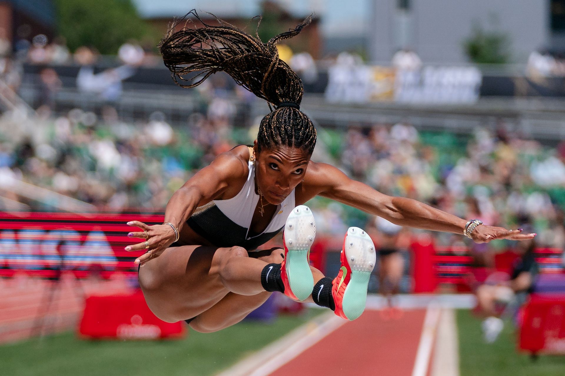 Tara Davis-Woodhall will feature in the Championships (Image via: Getty)